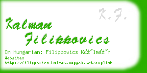 kalman filippovics business card